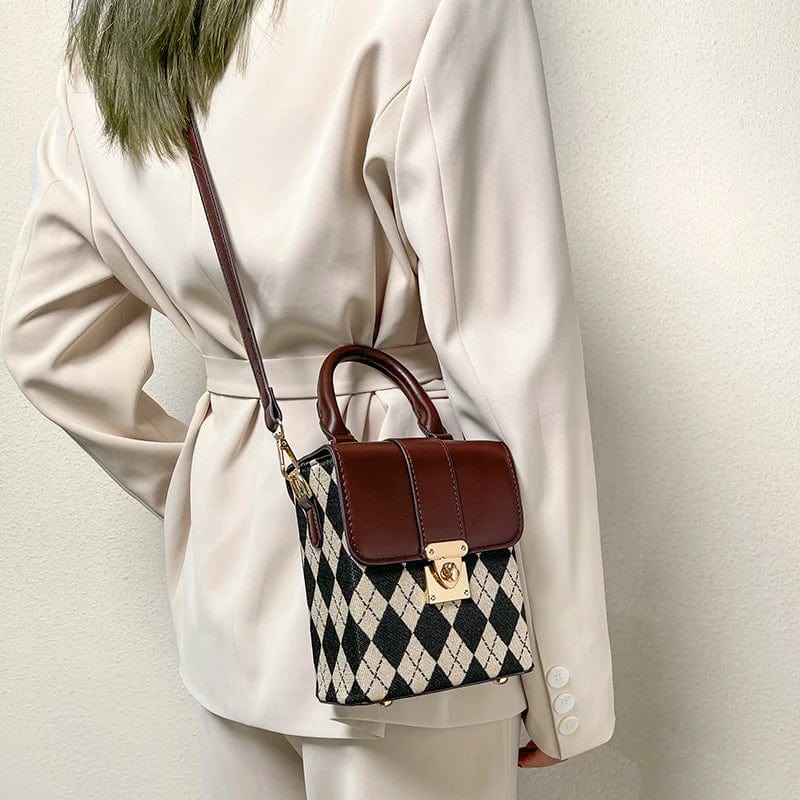 casual trendy designer mini handbags 2023 small sling bags checker ladies fashion handbags