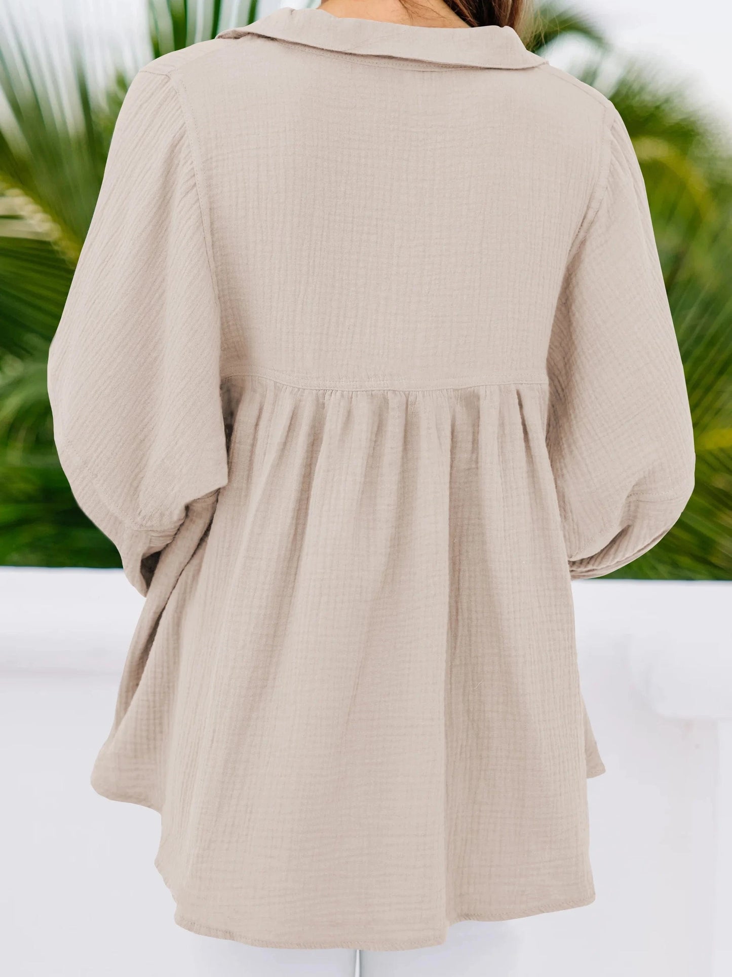 Casual V Neck Soft Rayon Tops 2023 Fashion Solid Shirt Autumn Women Clothing