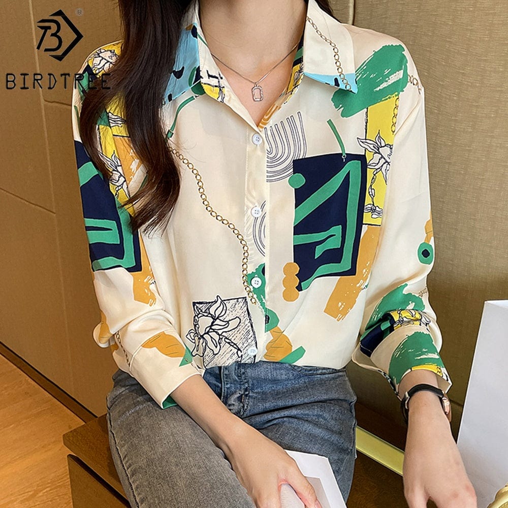 Casual Women Autumn Summer Button Up Long Sleeves Female Clothes Blouses Shirt All Match Basic Tops T27622X