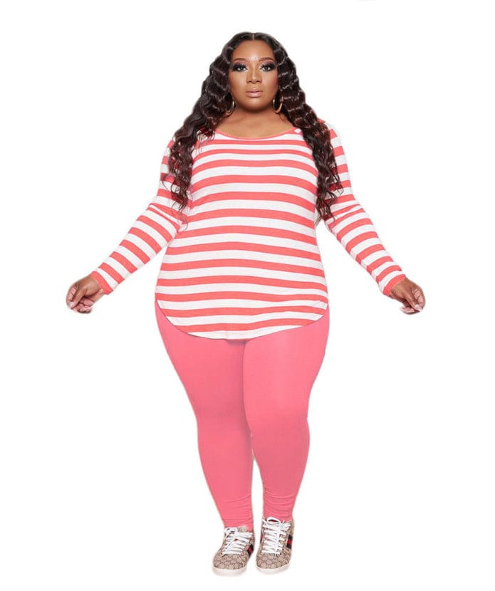 Causal Striped Cozy Casual Off-Shoulder 2 Piece Long Sleeve Set Women Fall Sets for Women Two Pieces