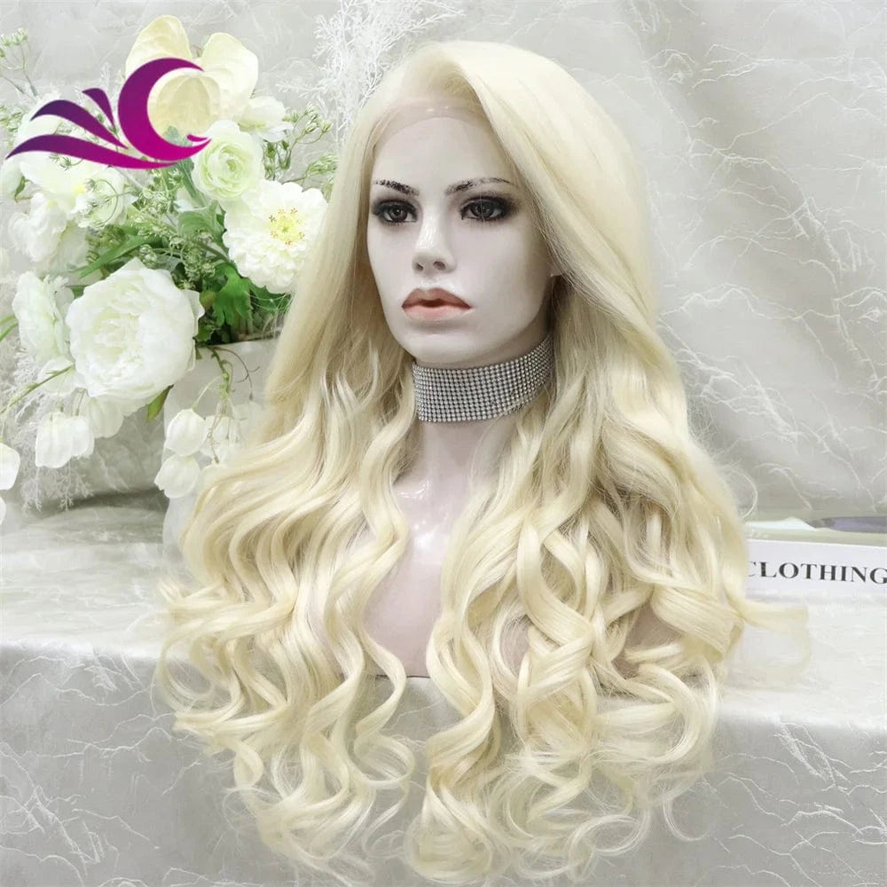 Celebrity 13x6 body wave heat resistant fiber synthetic lace front wig