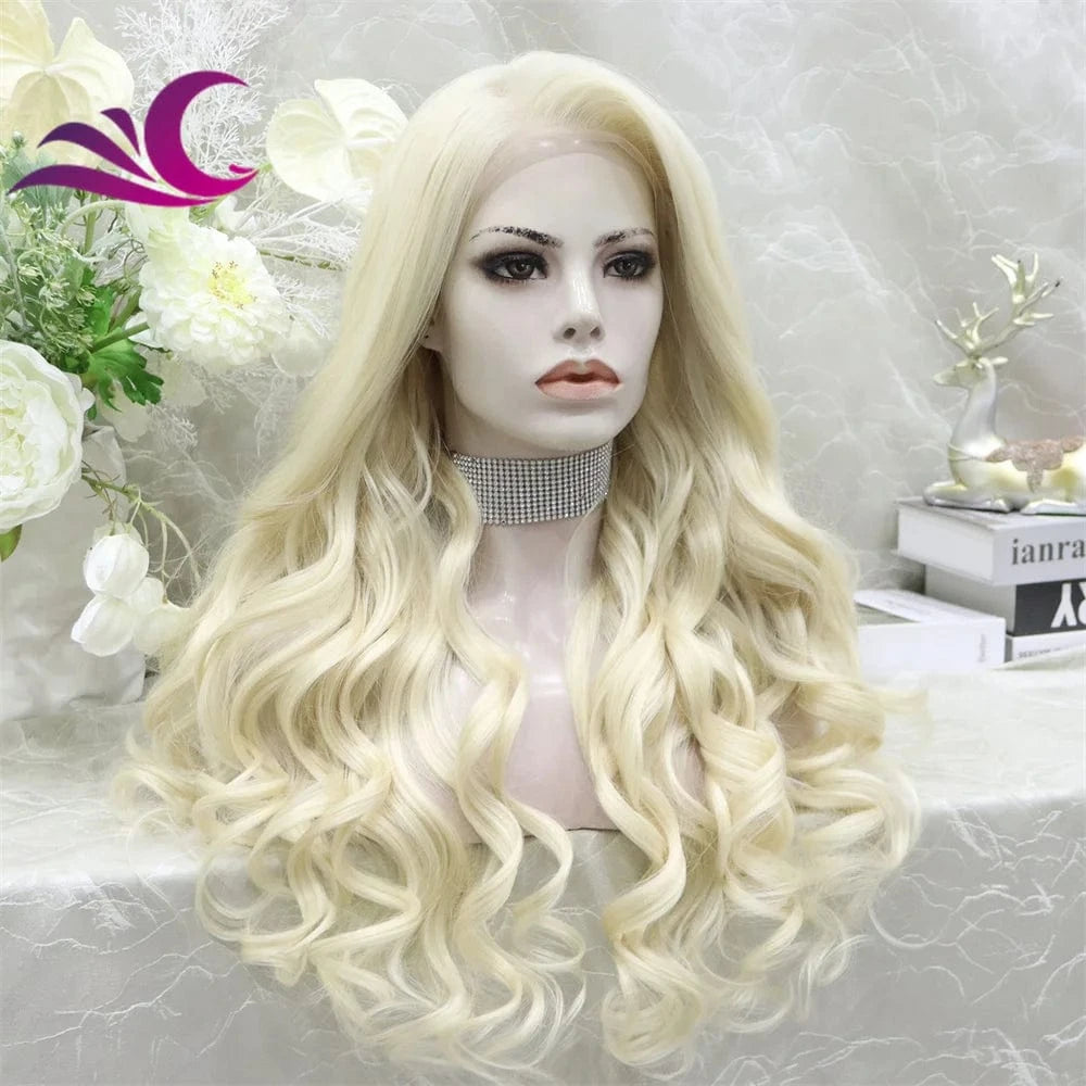 Celebrity 13x6 body wave heat resistant fiber synthetic lace front wig