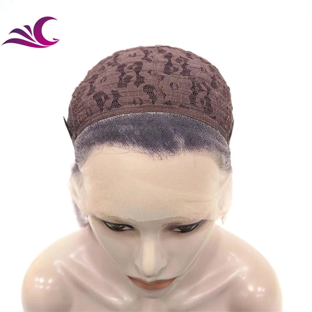Celebrity high density 180%-200 pre-plucked natural hairline highlight purple colored wig