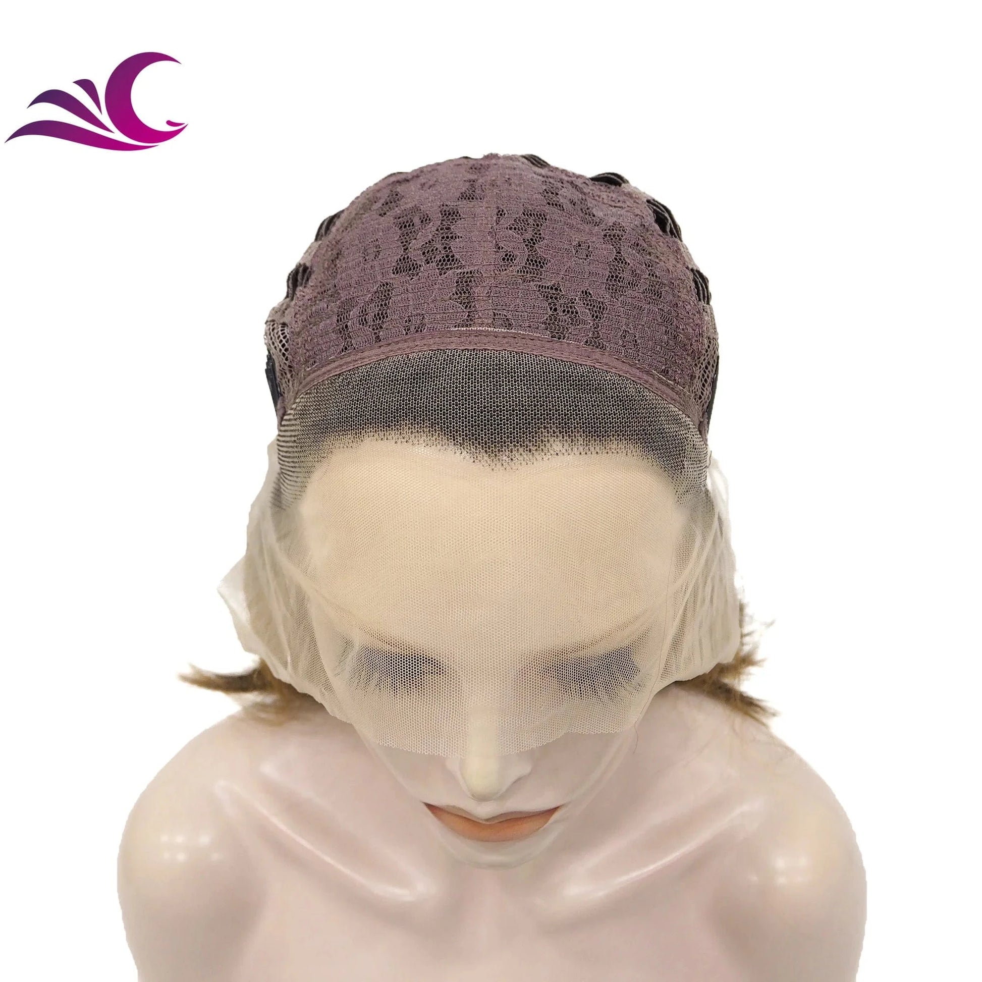 Celebrity highlight honey blonde ombre brown colored lace front wig premium heat resistant short bob synthetic hair wig