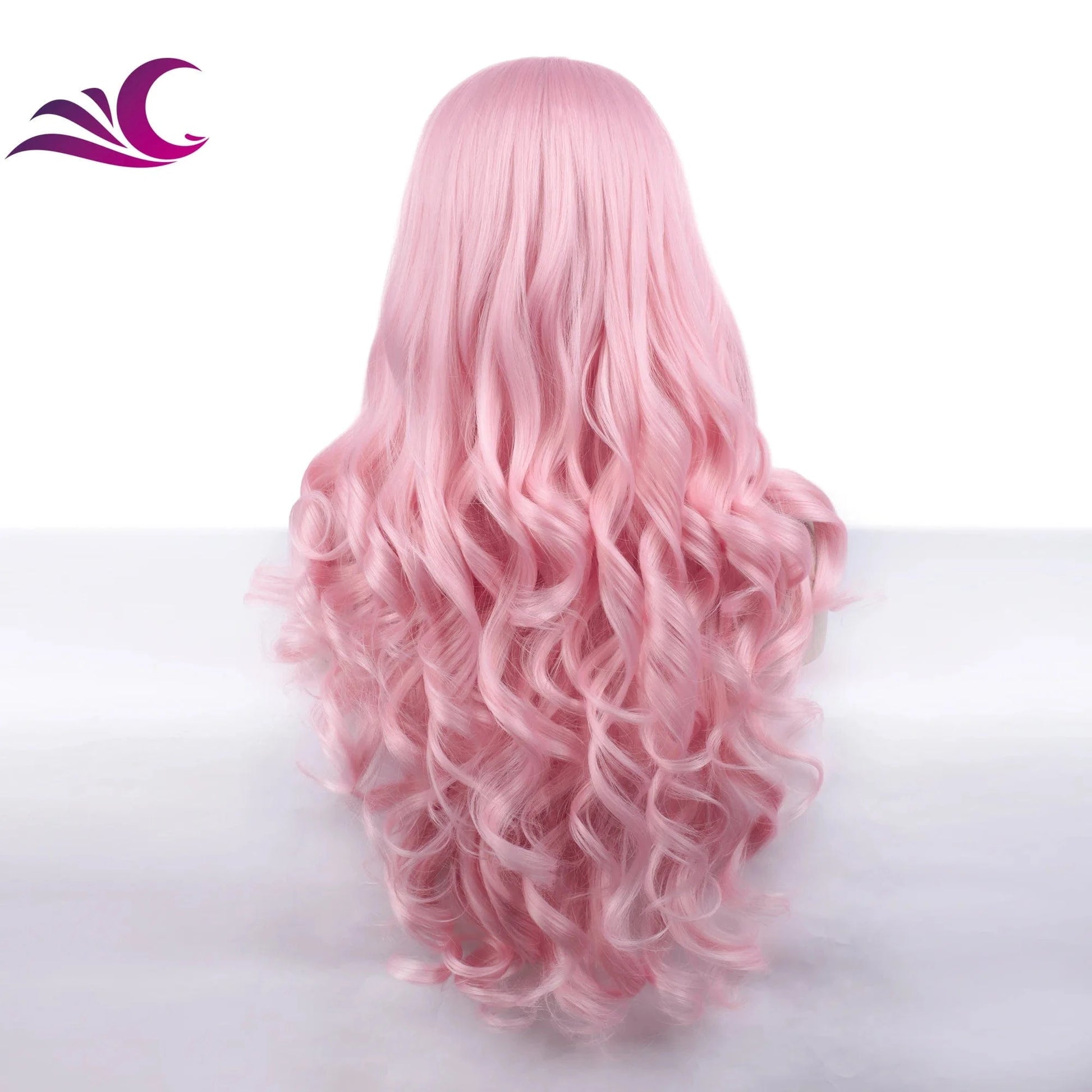 Celebrity Pink Synthetic Wig Drag Queen Princess Cosplay Wig Lace Front Synthetic Heat Resistant