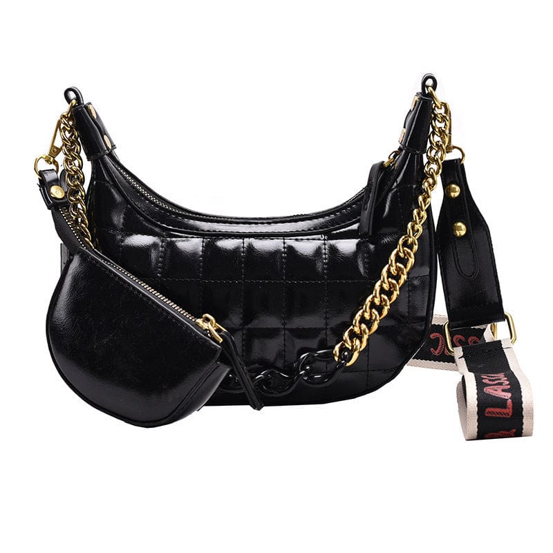 Chain Underarm Bag Women's  Autumn And Winter New Trendy Texture All-Match Messenger Bag Style Single Shoulder Crescent Bag