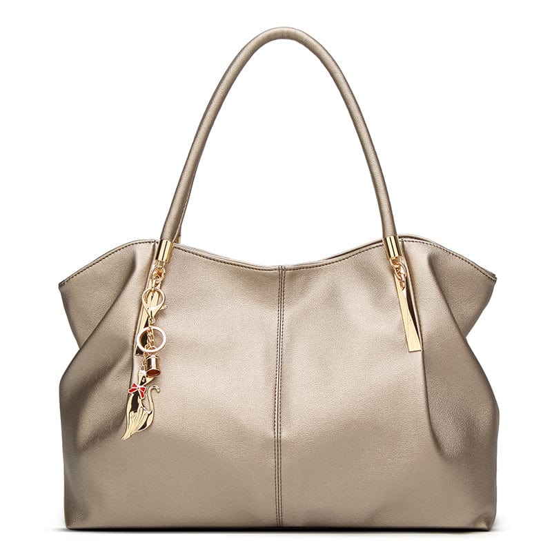 champagne new trend fashion trends ladies bags ladies tote PU leather handbag