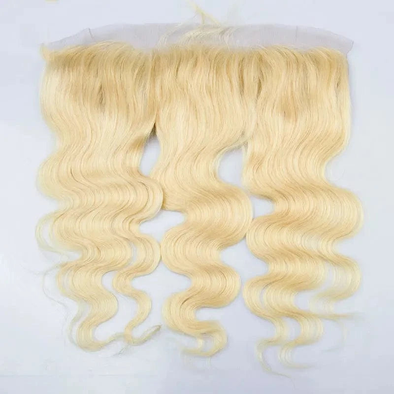 Cheap 13x4 613 Blond hair Transparent Swiss Virgin Lace Frontal Closure Vendor