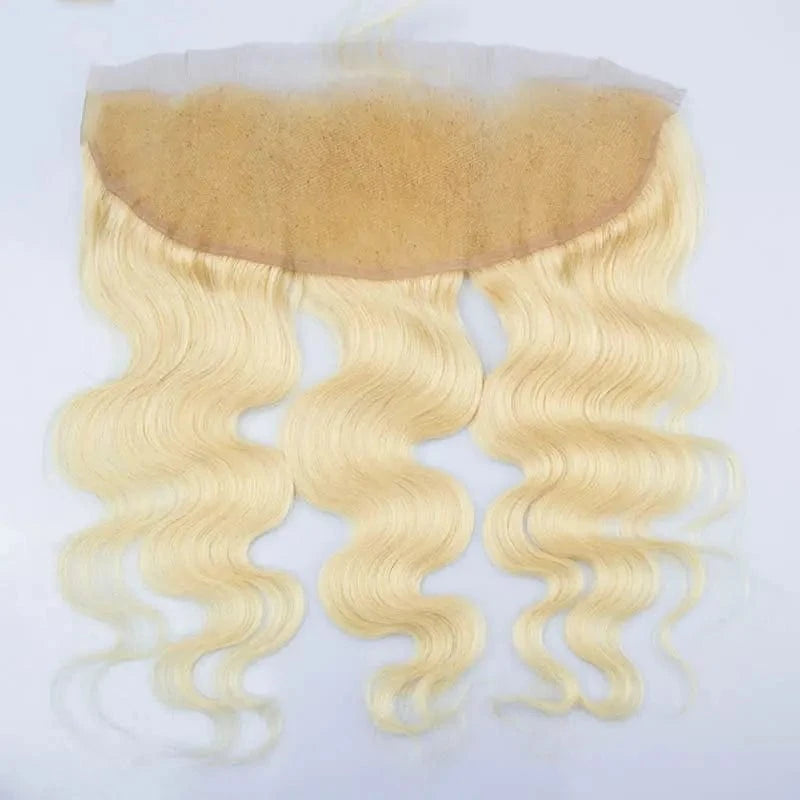 Cheap 13x4 613 Blond hair Transparent Swiss Virgin Lace Frontal Closure Vendor