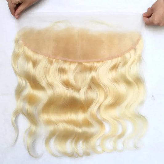 Cheap 13x4 613 Blond hair Transparent Swiss Virgin Lace Frontal Closure Vendor