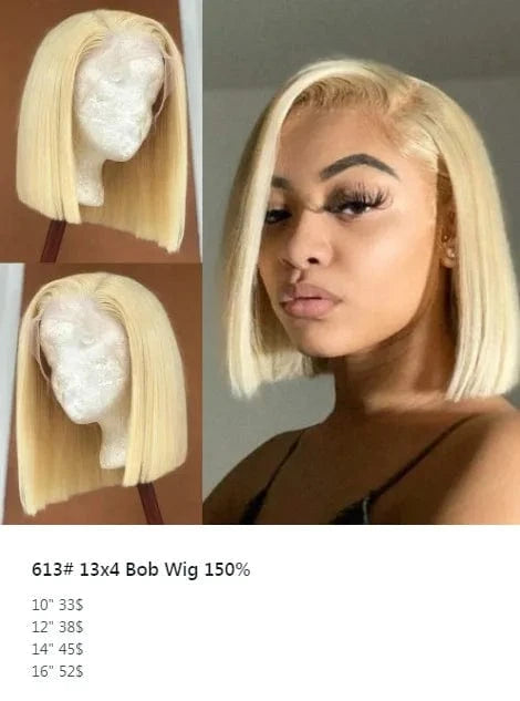 Cheap Price Hot Sale Bone Straight Bob Wigs Brazilian Human Hair Frontal Wigs Double Drawn Transparent HD Full Lace Front Wig