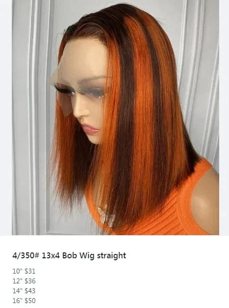 Cheap Price Hot Sale Bone Straight Bob Wigs Brazilian Human Hair Frontal Wigs Double Drawn Transparent HD Full Lace Front Wig