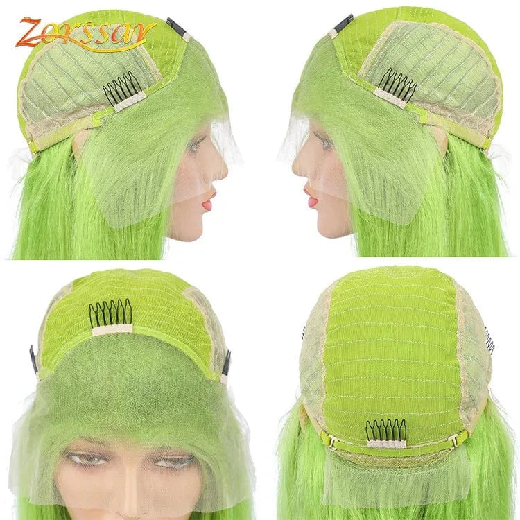 Cheap price human hair short 613 bob wigs human hair lace front blonde wig dyed green blue red pink gray orange purple color wig