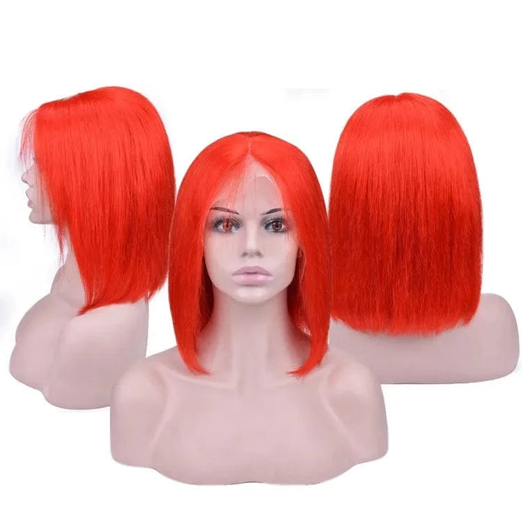Cheap price human hair short 613 bob wigs human hair lace front blonde wig dyed green blue red pink gray orange purple color wig
