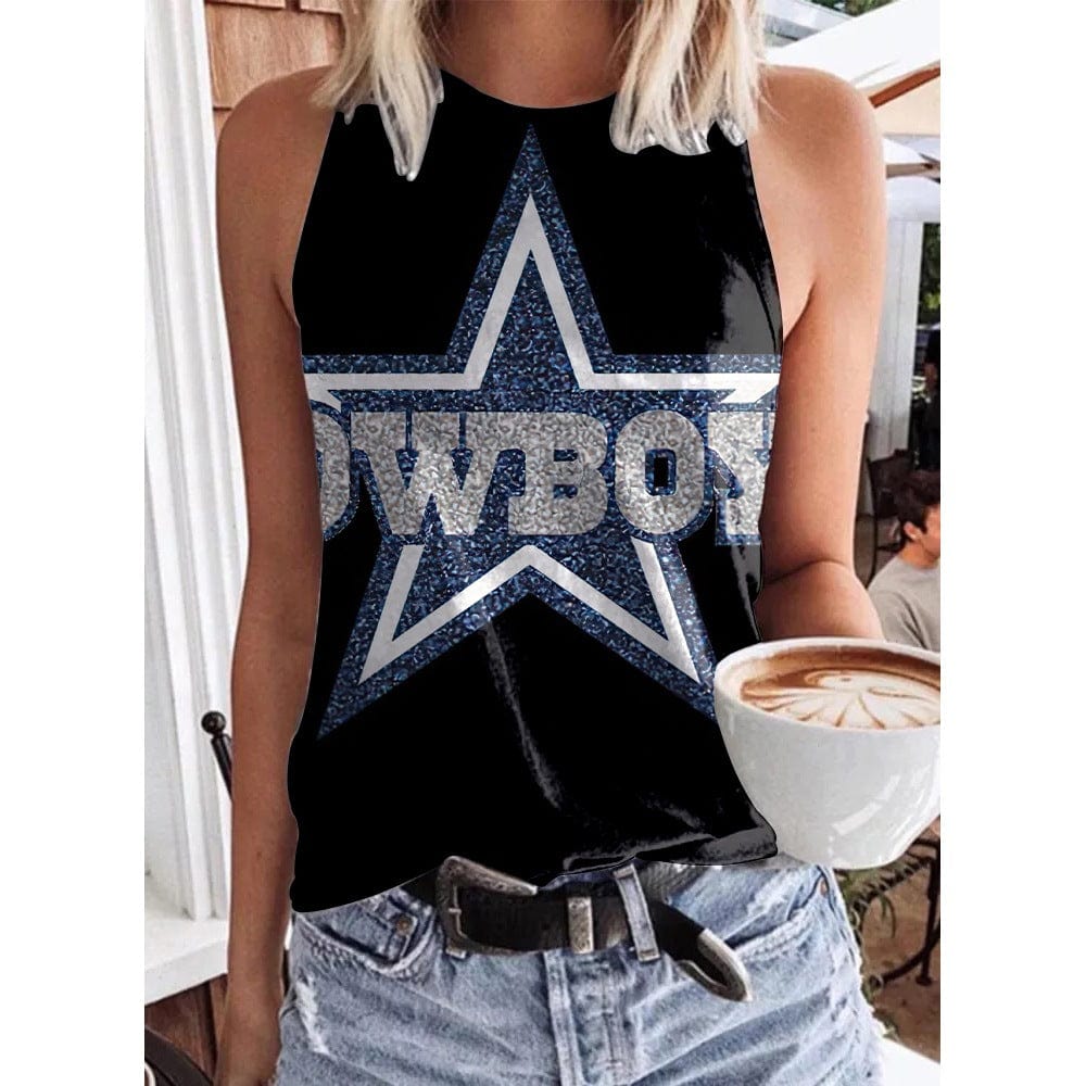cheap wholesale custom logo nfl sleeveless tank top loose tank tops for women round neck sport women's tank tops