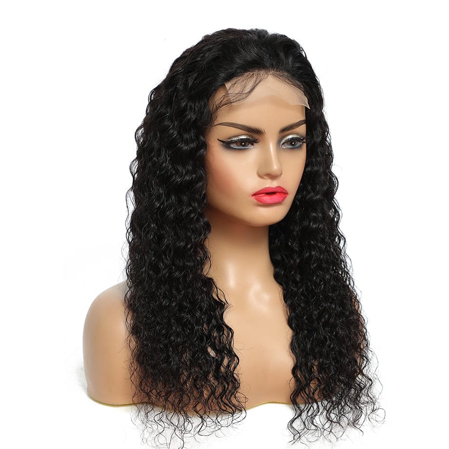 Cheap Wholesale Wig OEM Vendors In China Unprocessed Human Hair Long Size 28 30 Inch Deep Wave 4x4 Swiss Lace Human Hair Wigs