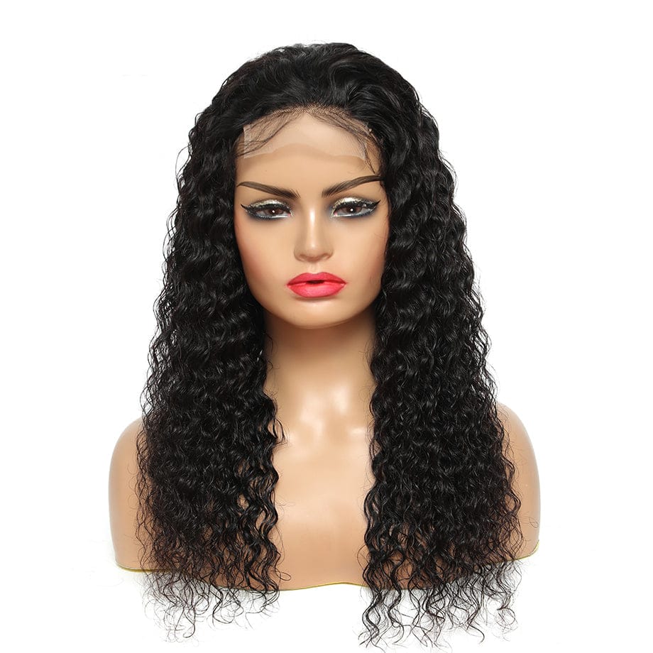 Cheap Wholesale Wig OEM Vendors In China Unprocessed Human Hair Long Size 28 30 Inch Deep Wave 4x4 Swiss Lace Human Hair Wigs