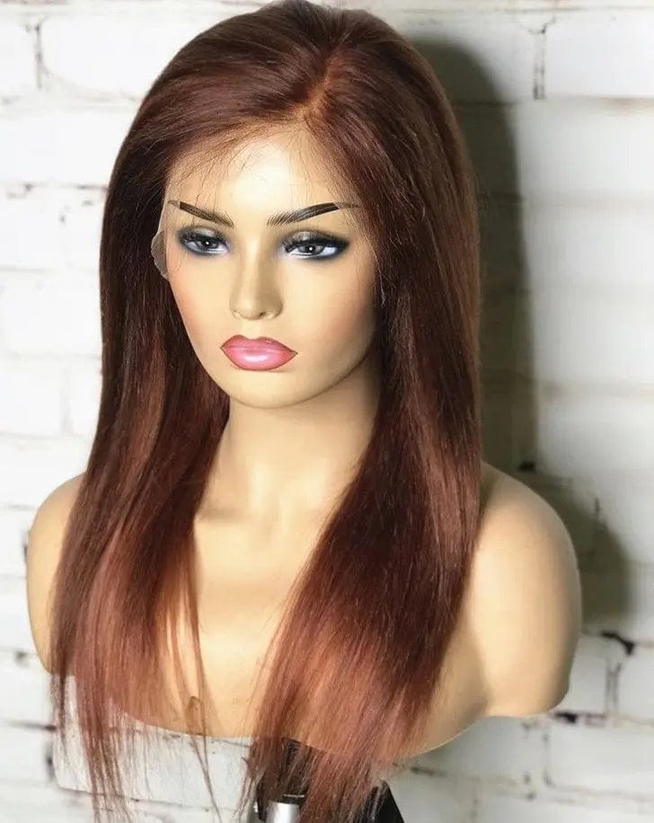 Chestnut Brown Color Mink Straight Virgin Hair