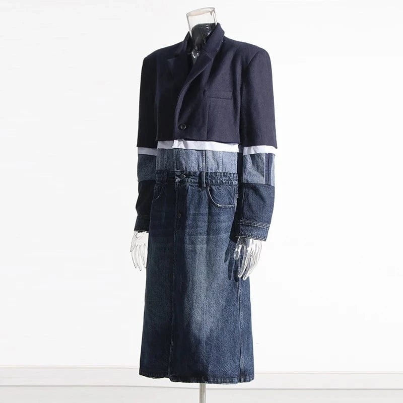 CHICEVER Fashion Lapel Long Sleeve Single Breasted Long Winter Jackets For Women