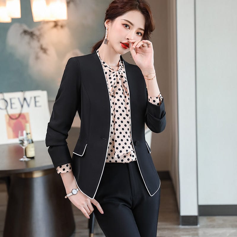 China Factory Direct Sell 2 Piece Suit Set for Women White Pant Suits Business Office Lady Work Wear Formal Blazer with Trouser