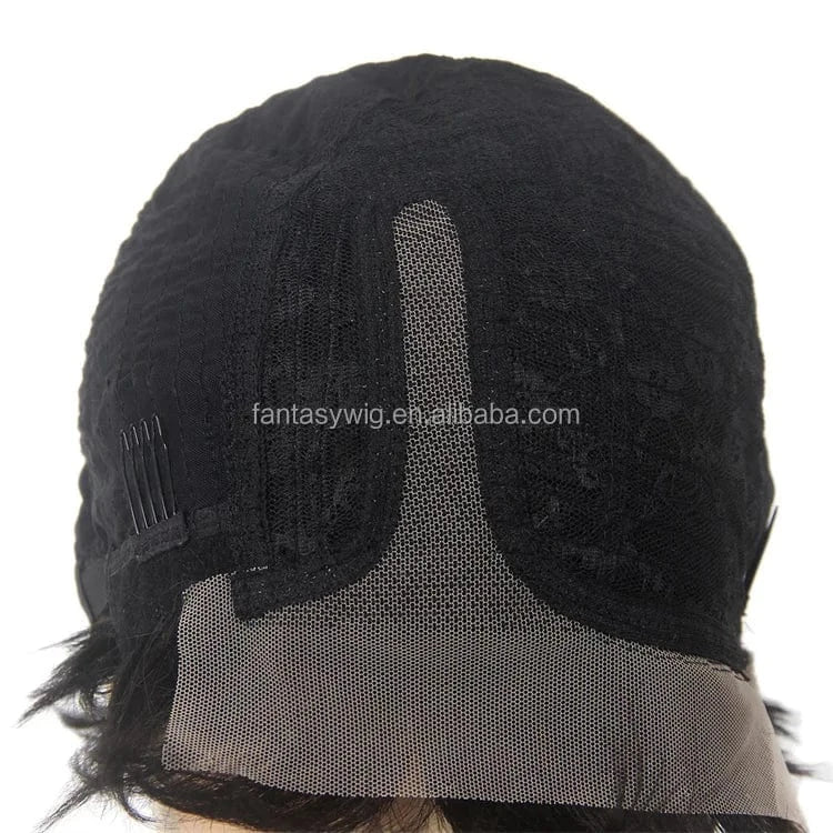China Factory Seller 150 T Part Straight And Bob Frontal Black Lace Front Bob Wig