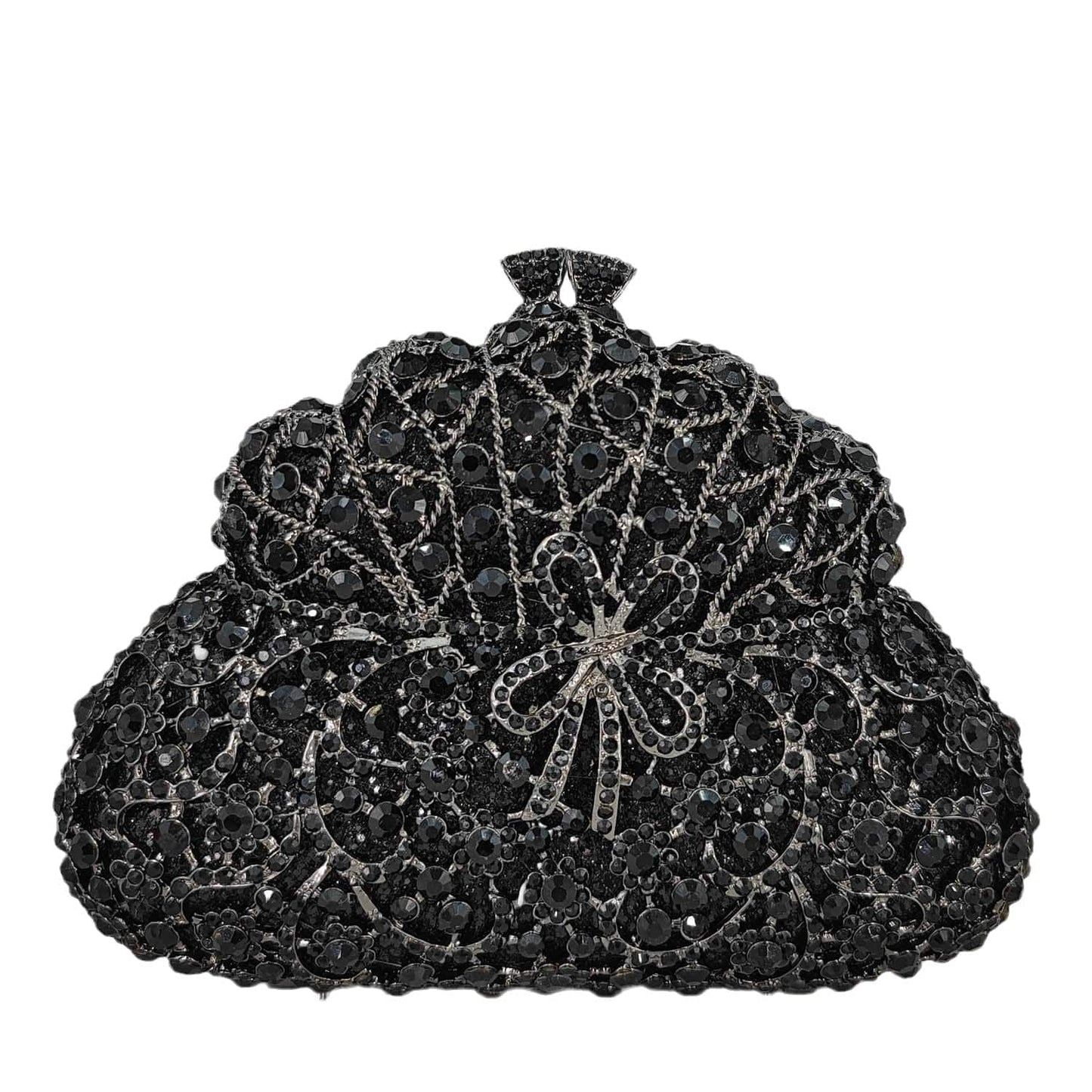 China Factory Wholesales Women Evening Party Hollow Out Diamonds Crystal Evening Clutches Rhinestone Wedding Handbags