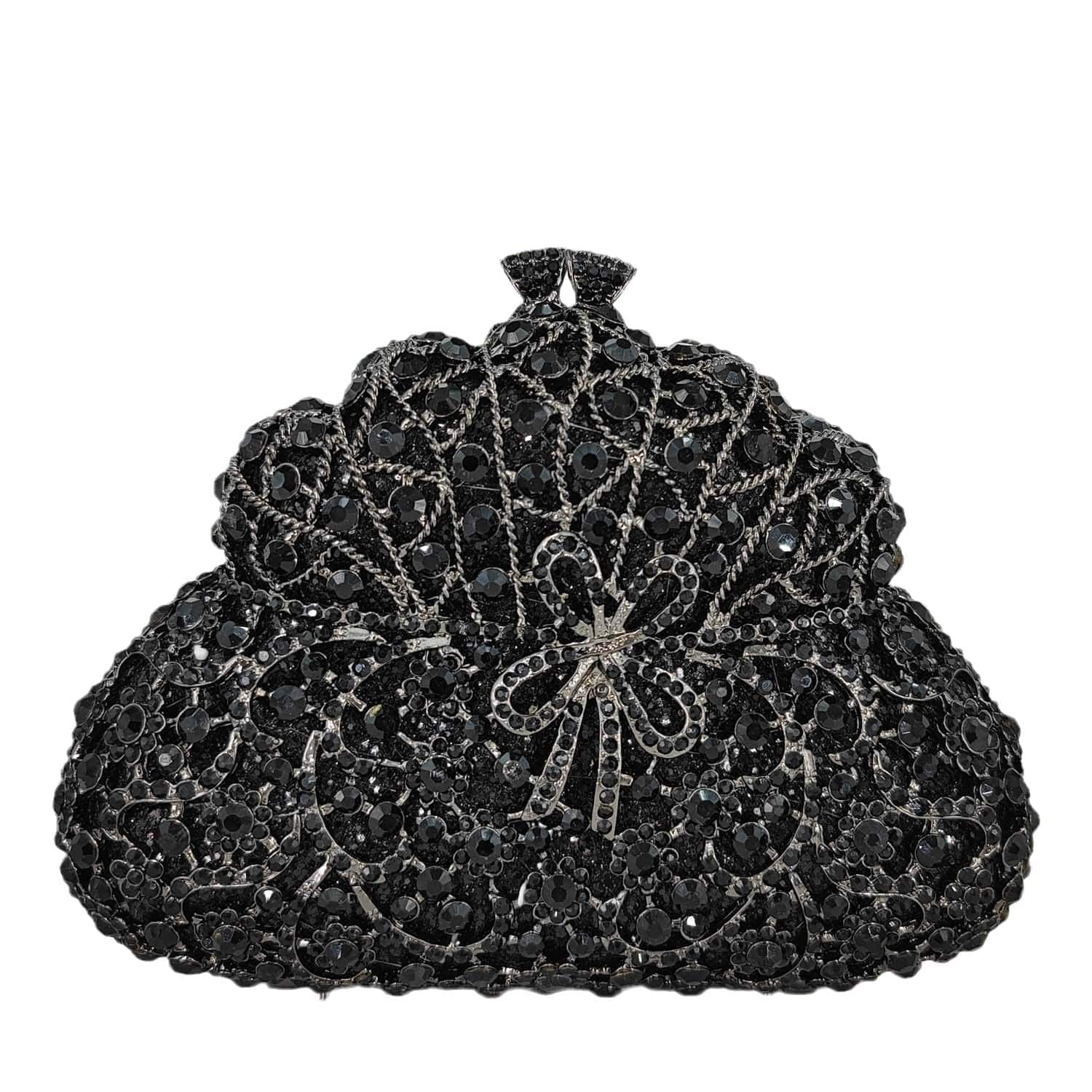 China Factory Wholesales Women Evening Party Hollow Out Diamonds Crystal Evening Clutches Rhinestone Wedding Handbags
