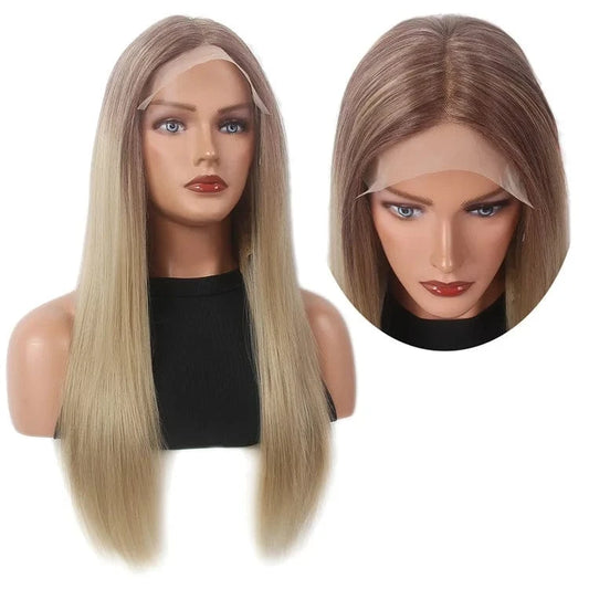 China Wholesale Average Size High Density Synthetic Hair With 200 HD Lace Front Wig