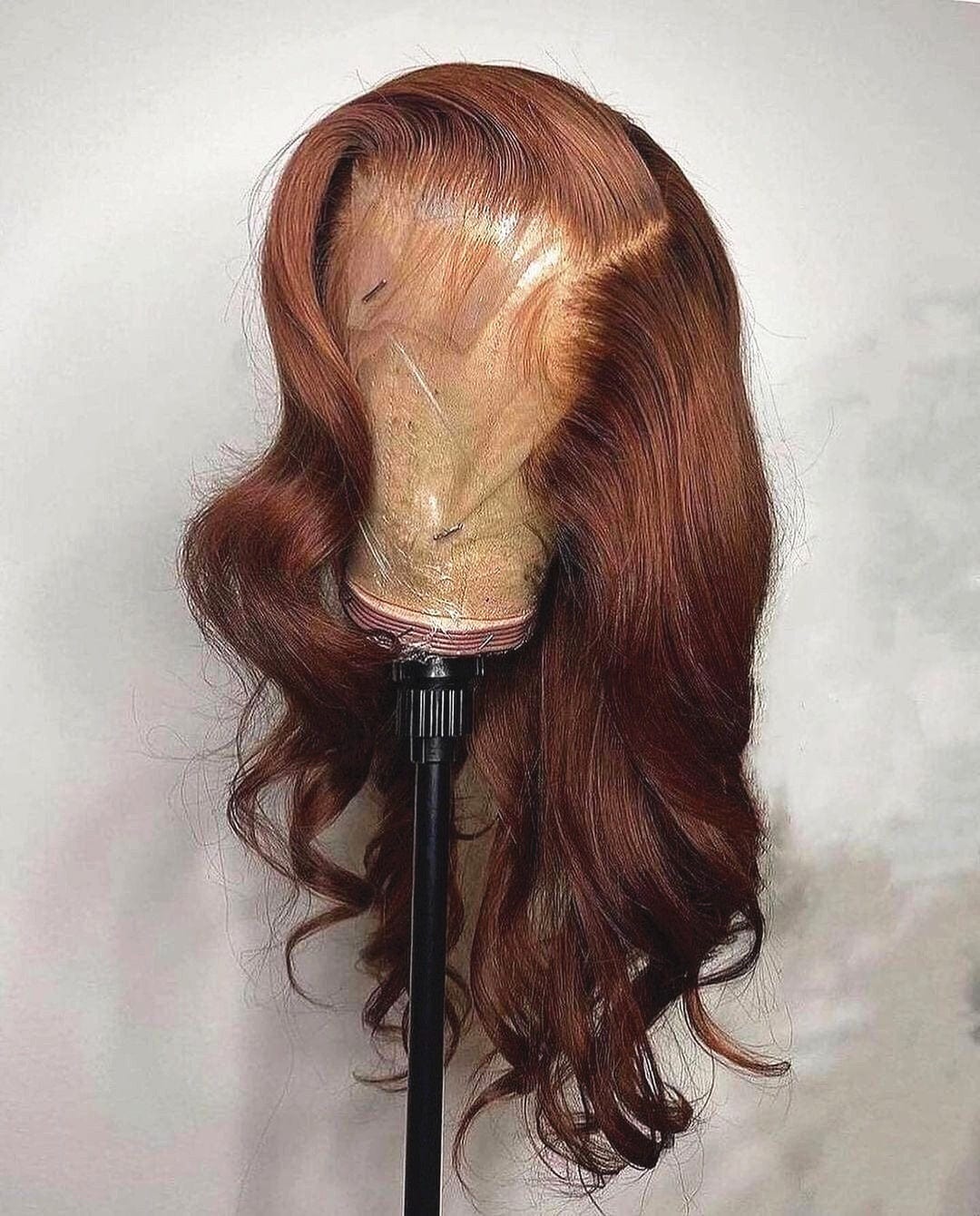 Chocolate Brown Blonde Color Wholesale Different Texture Body Wave Virgin Brazilian Cuticle Aligned Hair Lace Front Wigs