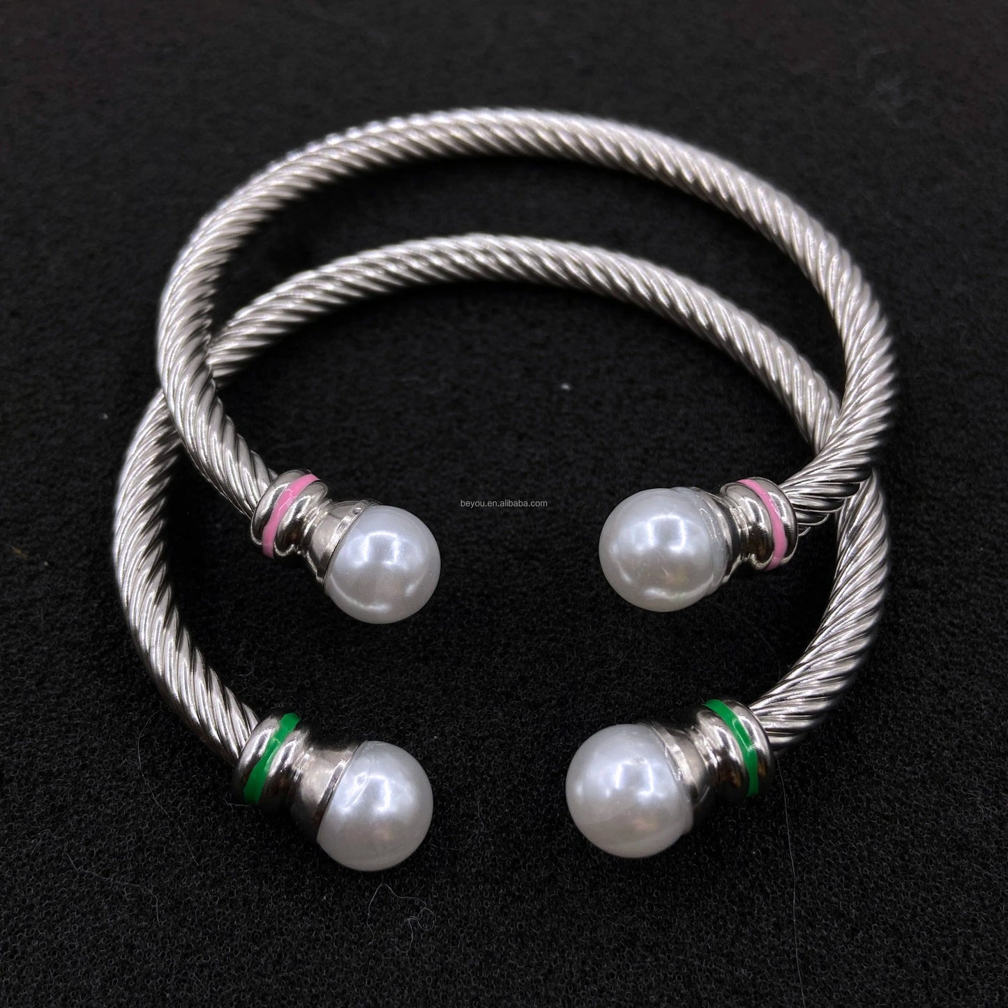 classic / 19CM / maple Pink Green Sorority Custom Handmade Maple Alphabet Charm Bracelets