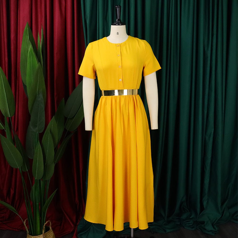 Classic solid women party evening casual dress church office lady plus size women dresses summer ladies elegant