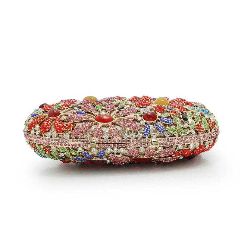 Classical Women Evening Party Clutches Bag Ladies Bridal Wedding Diamonds Flower Crystal Clutches and Purses