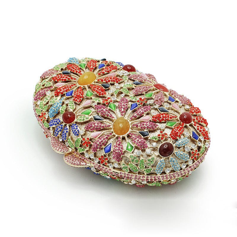 Classical Women Evening Party Clutches Bag Ladies Bridal Wedding Diamonds Flower Crystal Clutches and Purses