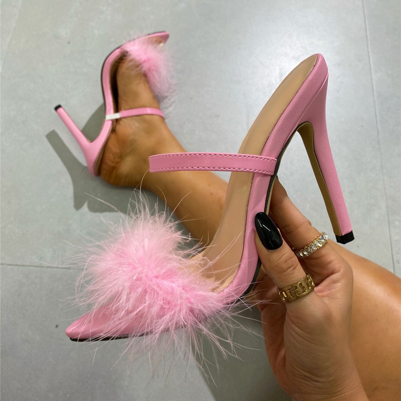 Clear PVC Transparent Pumps Slip-On Thin Heel High Heels Point Toes Womens Party Shoes Nightclub Pumps White Size 35-42