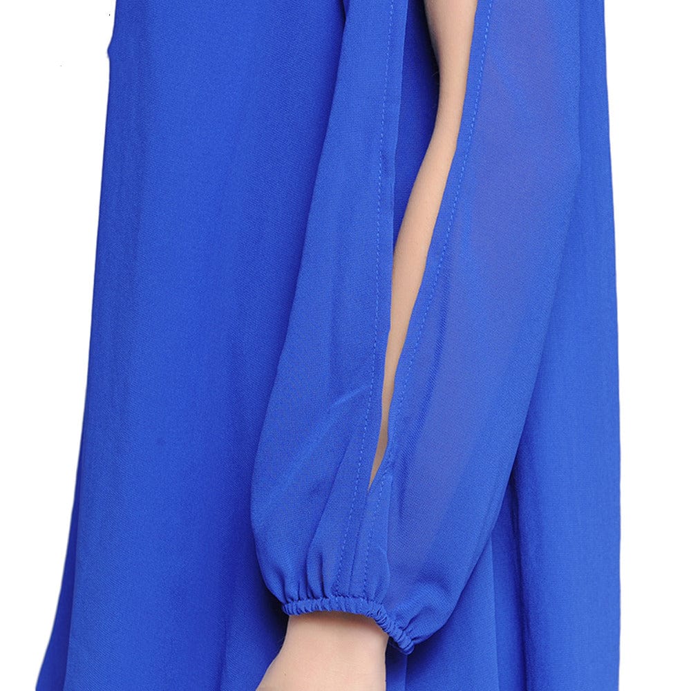 Clearance Chiffon Summer Split Sleeves Irregular Lady Casual Dress