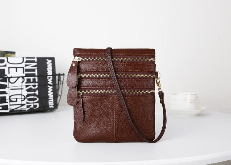 coffee 2022 fashion genuine leather women messenger bag pure colour women crossbody bag