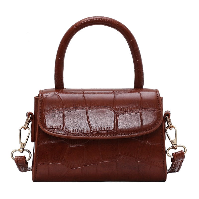 Coffee 2022 New Arrival Stone Pattern PU Leather Small Handbags Mini Bags for Women