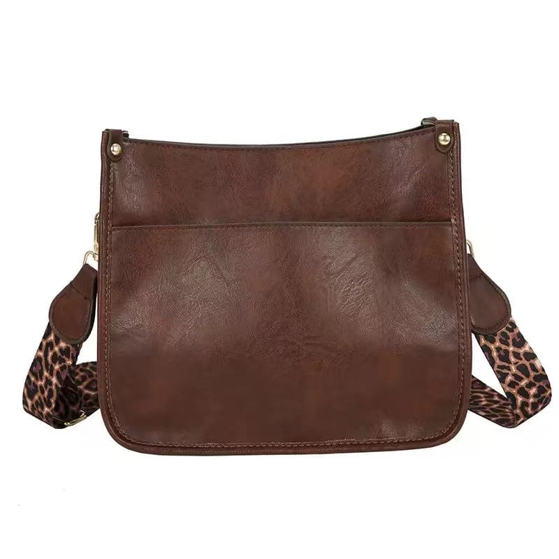 Coffee Fashion Women Handbags Shoulder Purse PU Leopard Tote Set  Strap Bag Ahdorned Vegan Leather Messenger Bag Drop Shipping