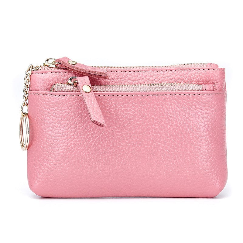 Coin Purse Ladies Wallet Mini Soft Leather Hand Bag Small Wallet Key Case Coin Case Card Case Short Zipper Pouch