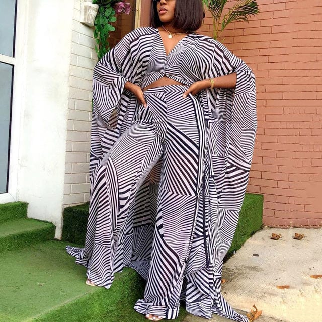 Coldker Two Piece Set Summer African Clothes For Women Dashiki Long Dress Sets Pants Suits Outfits Party Dresses Plus Size