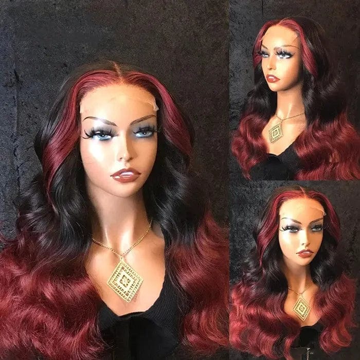 Color Ocean Water Wave Mink Raw Burmese Frontal Wigs