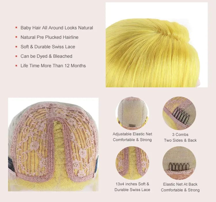 Colored Wig Brazilian Human Hair
