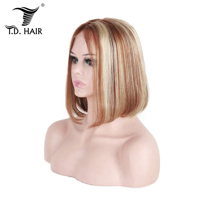Colored Wig Brazilian Human Hair