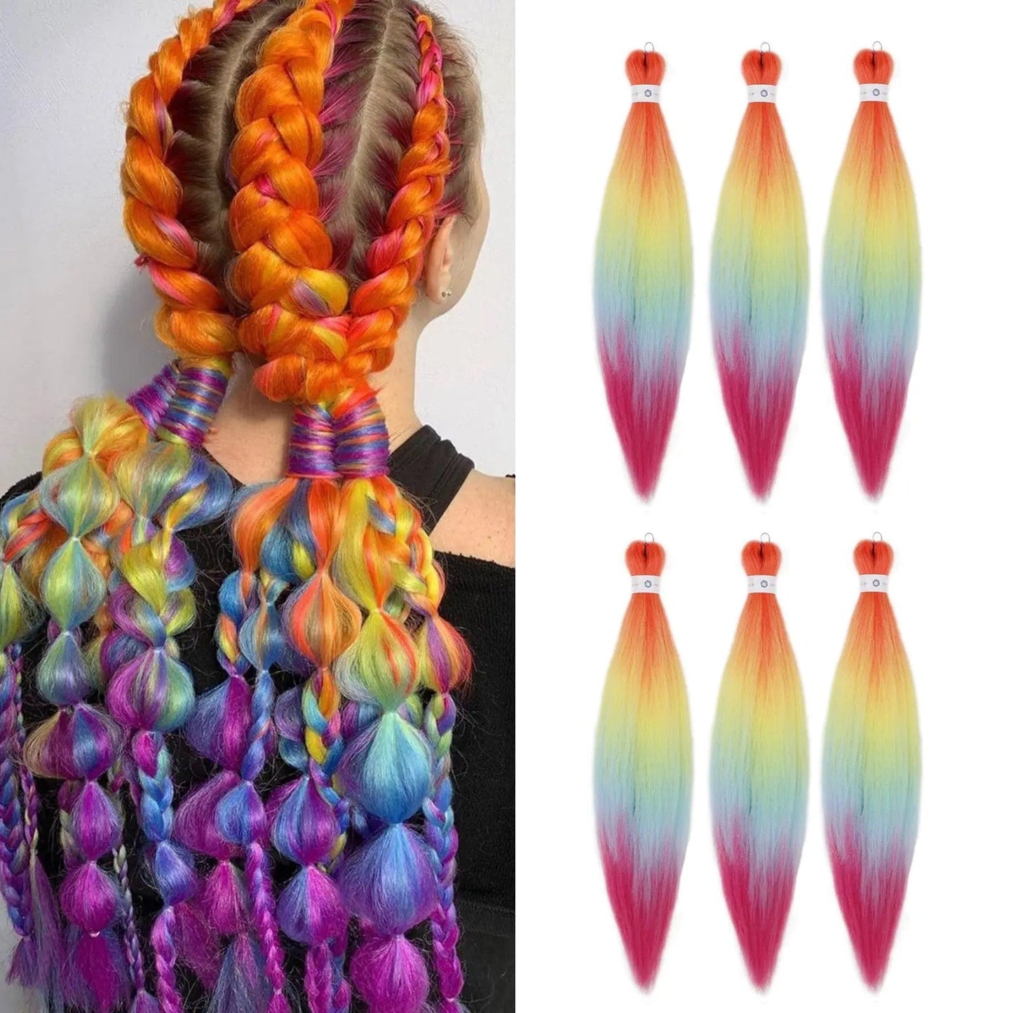 Contact customer service for other sizes and color / NZB002-1 Ombre Extensions Synthetic Hair Blue Braids Straight Pre Stretched Jumbo Braiding Hair glueless braid wigs wholesale