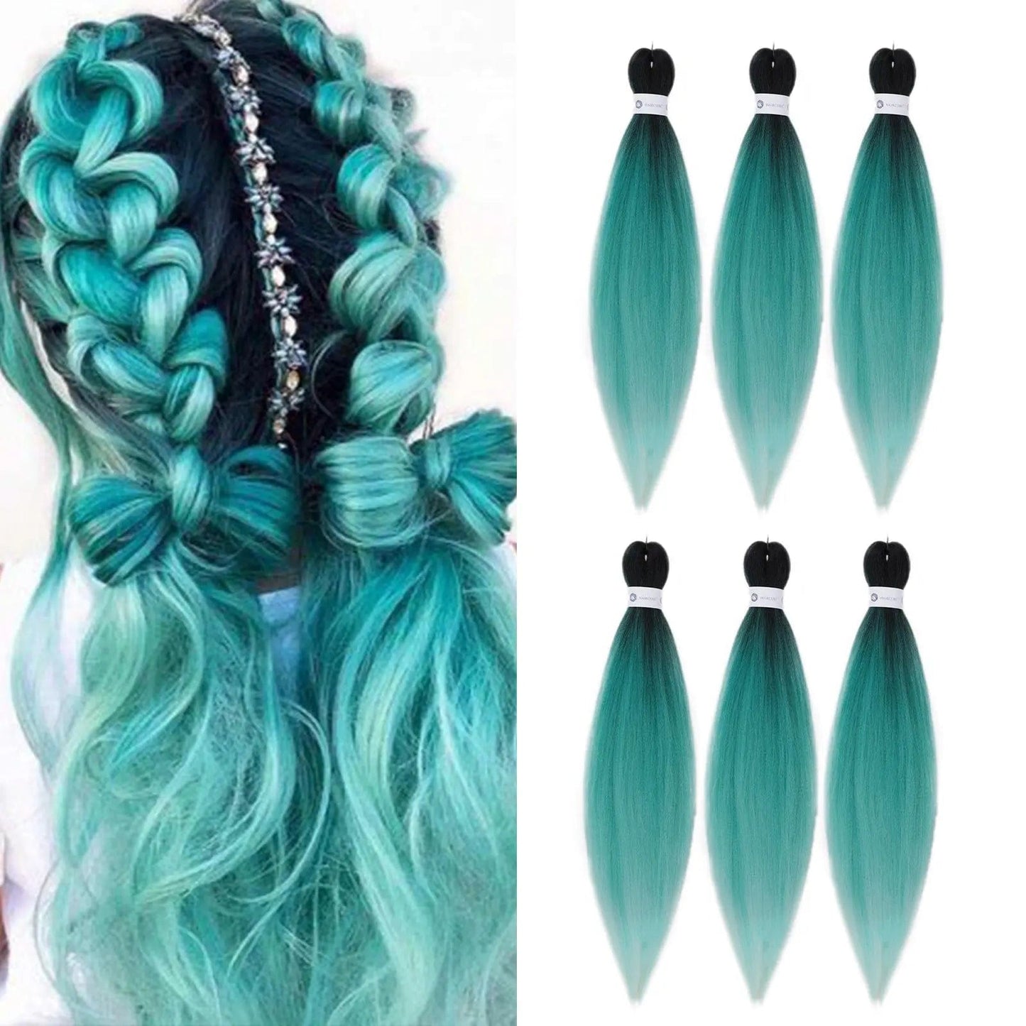 Contact customer service for other sizes and color / NZB003-1 Ombre Extensions Synthetic Hair Blue Braids Straight Pre Stretched Jumbo Braiding Hair glueless braid wigs wholesale