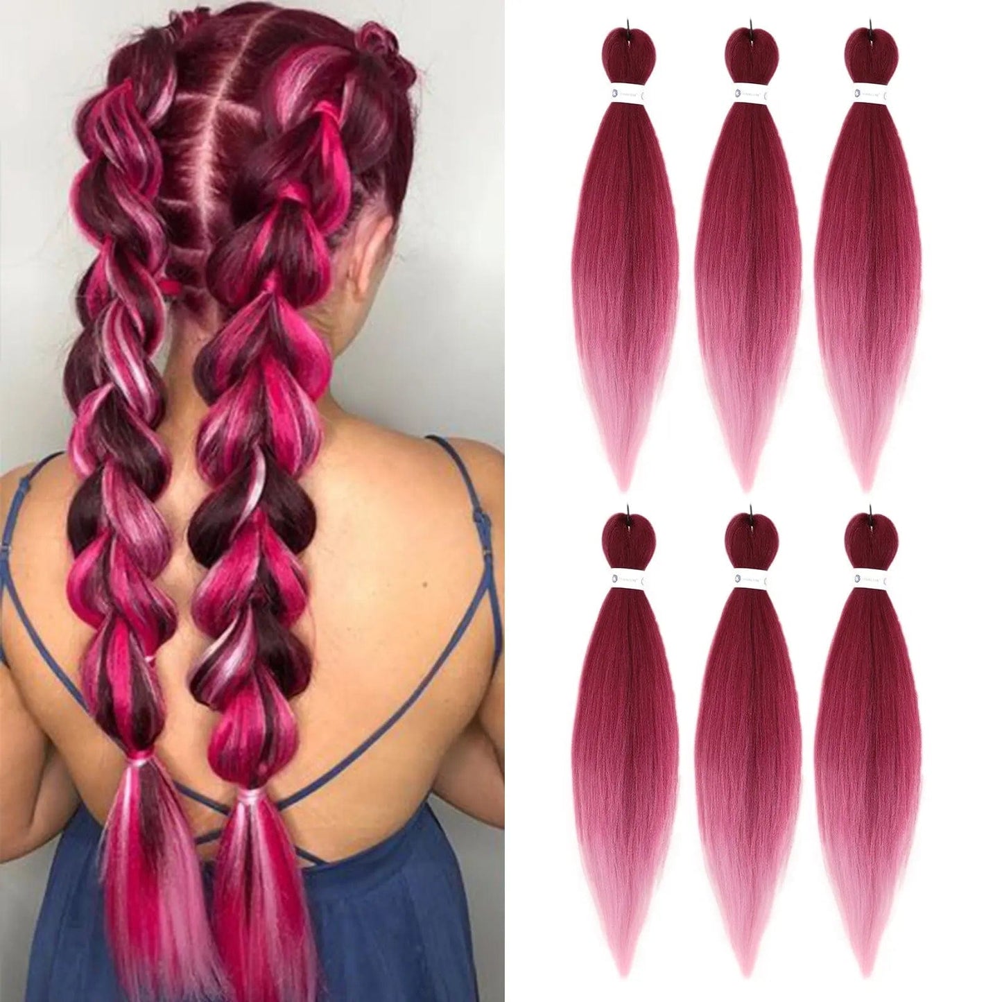 Contact customer service for other sizes and color / NZB003-2 Ombre Extensions Synthetic Hair Blue Braids Straight Pre Stretched Jumbo Braiding Hair glueless braid wigs wholesale