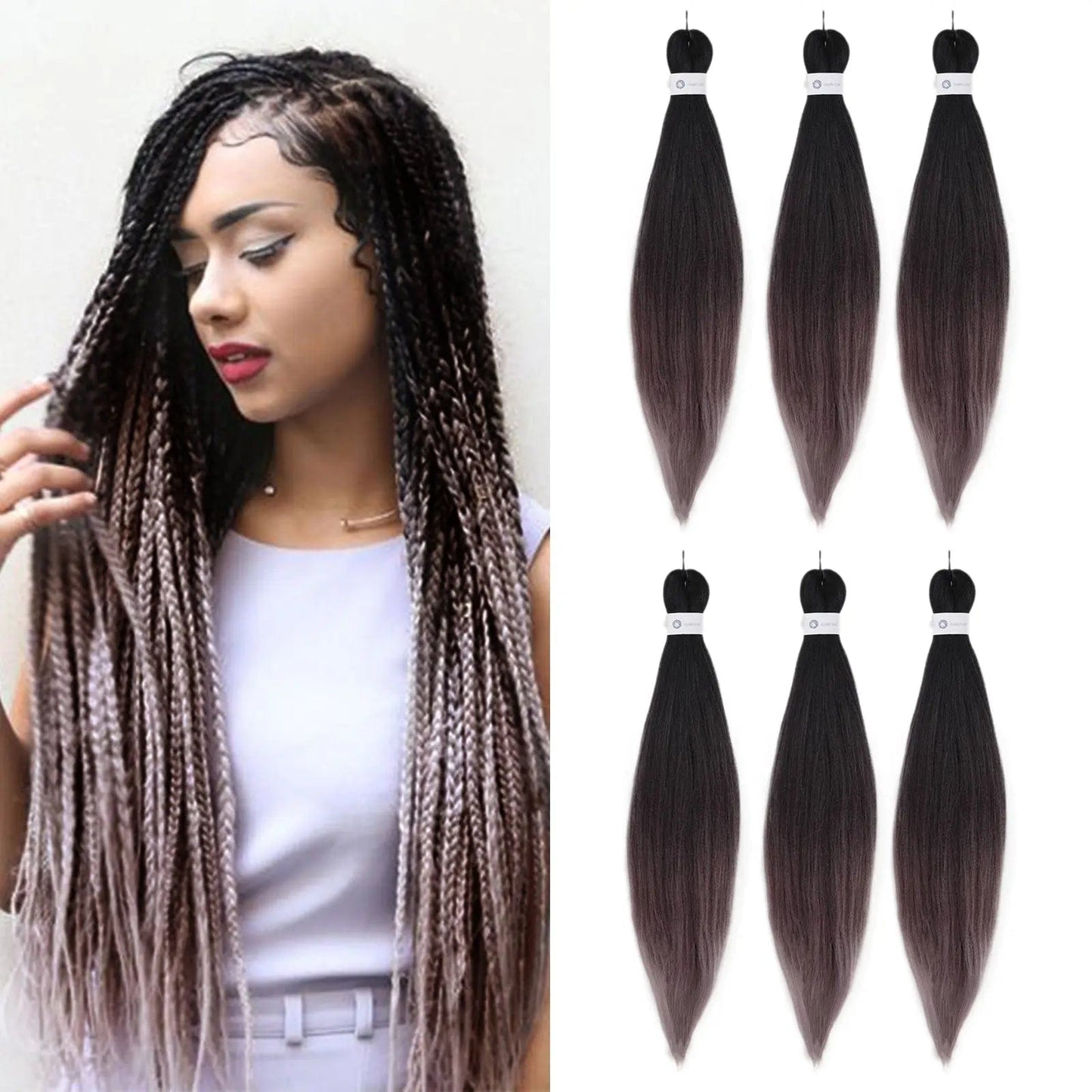 Contact customer service for other sizes and color / NZB003-3 Ombre Extensions Synthetic Hair Blue Braids Straight Pre Stretched Jumbo Braiding Hair glueless braid wigs wholesale