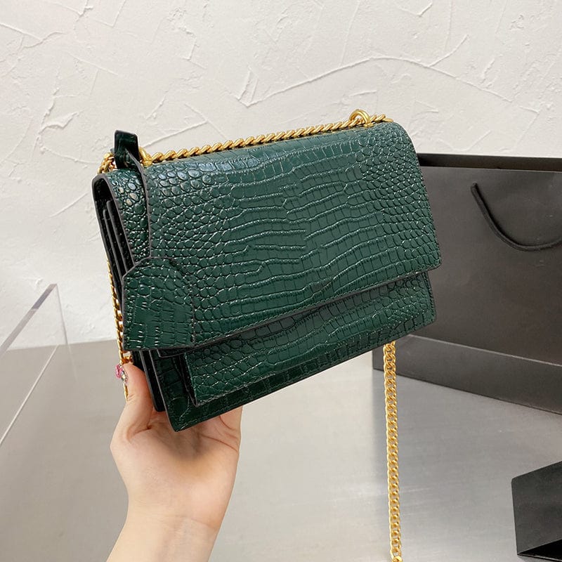 Contact For All Brands Catalog / green Sac a main crocodile leather handbags designer ladies purses Luxury handbag for women