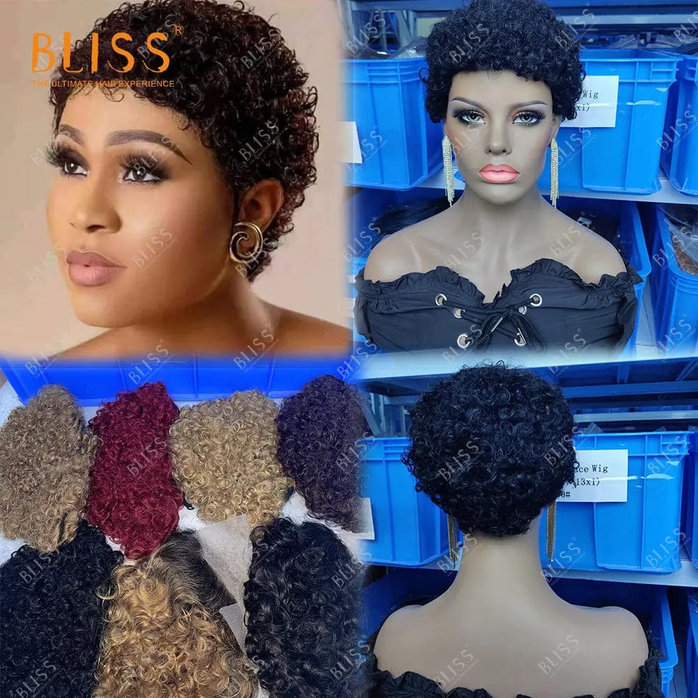 contact for pricelist / 4 Short Human Hair Wigs