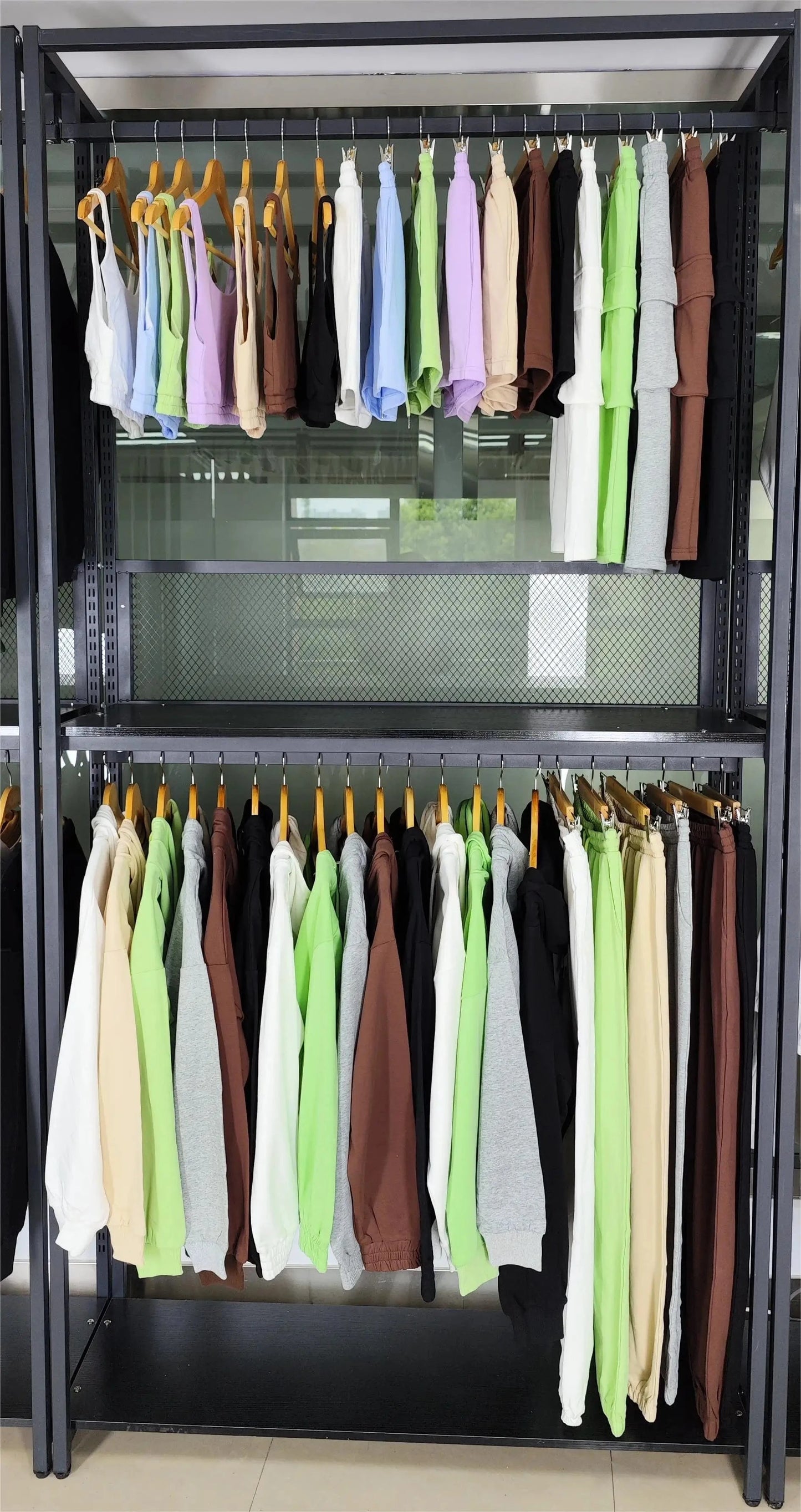 Cotton Terry Women Crop hoodie+ Jogger two piece casual wear set 260gsm breathable Cropped hoodies with Sweatpants